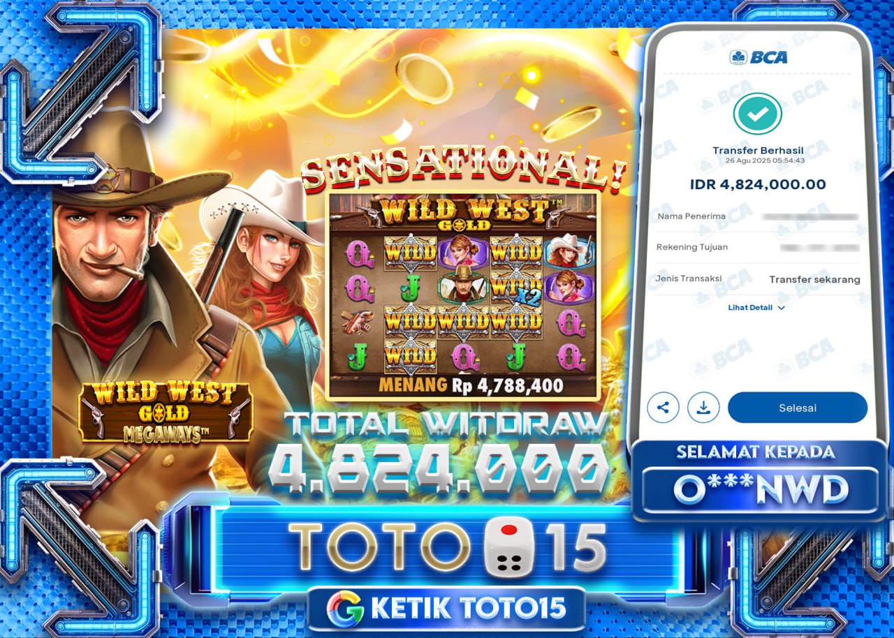 O***NWD JACKPOT WILD WEST GOLD Rp.4.824.000 - LUNAS