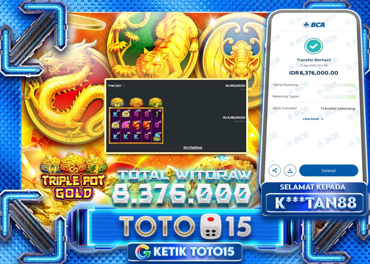 K***TAN88 JACKPOT TRIPLE POT GOLD Rp.8.376.000 - LUNAS