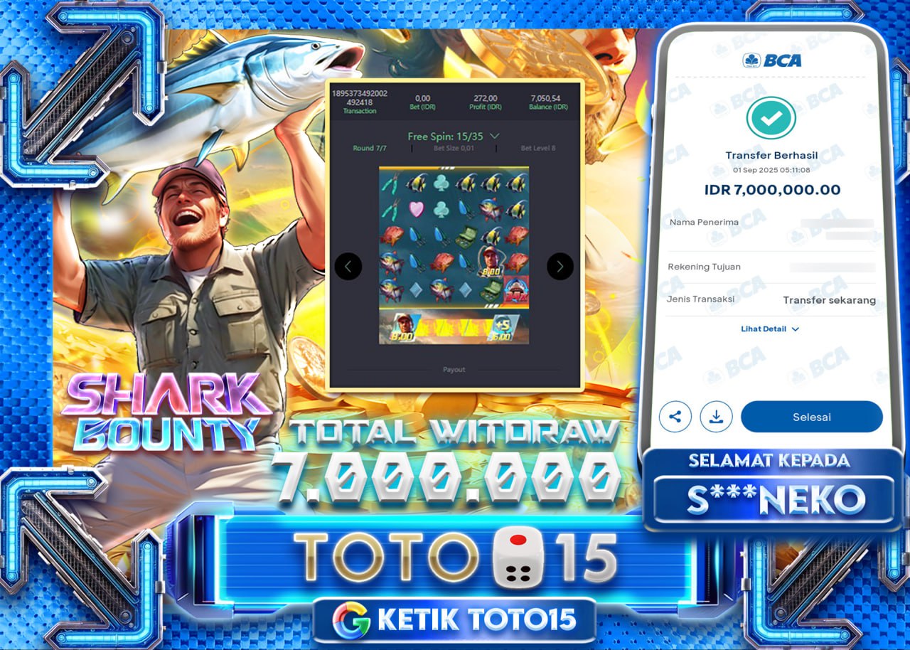 S***NEKO JACKPOT SHARK BOUNTY Rp7.000.000 - LUNAS