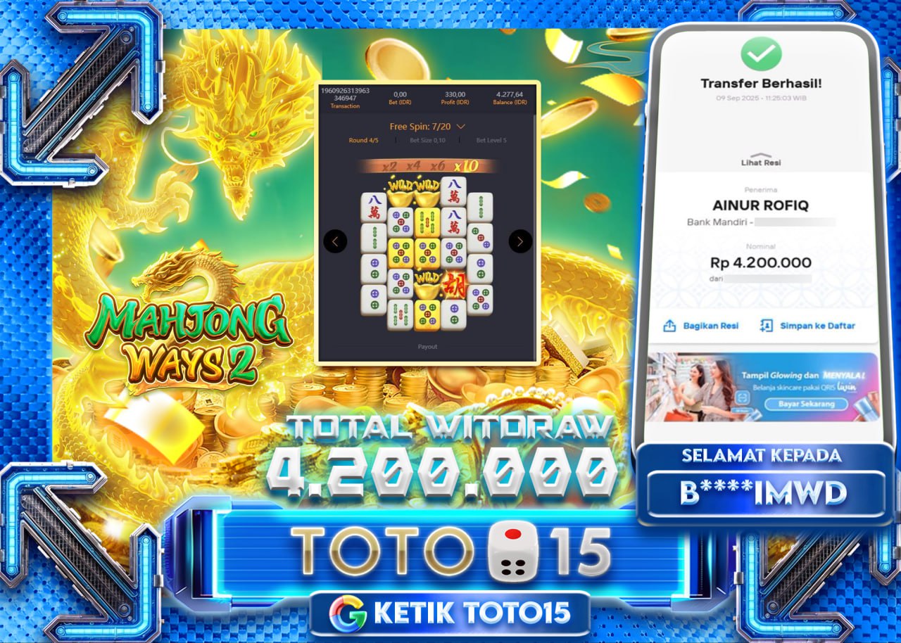 B***IMWD JACKPOT MAHJONG WAYS 2 Rp 4.200.000 - LUNAS