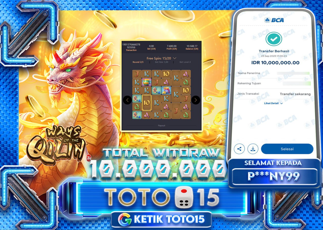P***NY99 JACKPOT WAYS OF THE OLIN Rp 10.000.000 - LUNAS