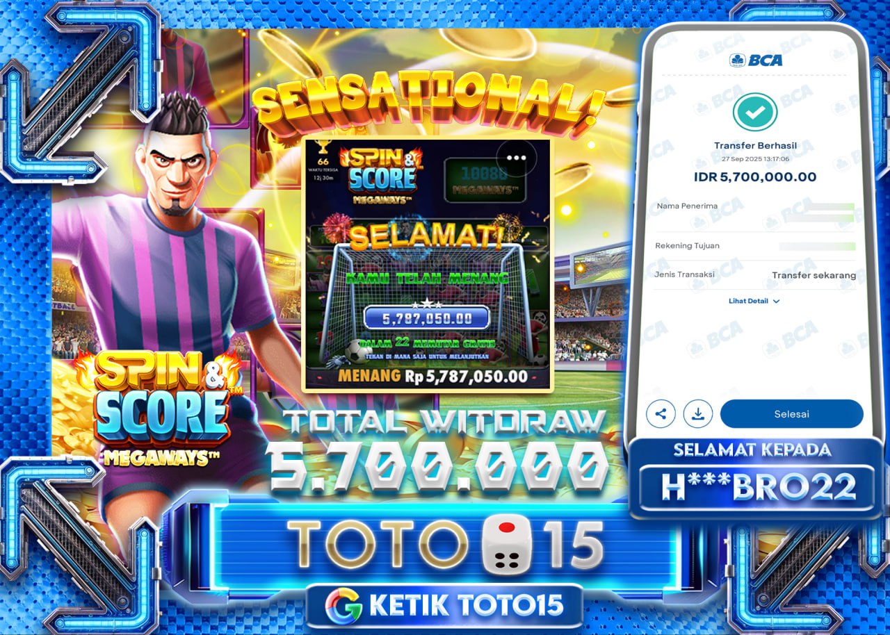 H***BRO22 JACKPOT SPIN & SCORE Rp 5.700.000 - LUNAS